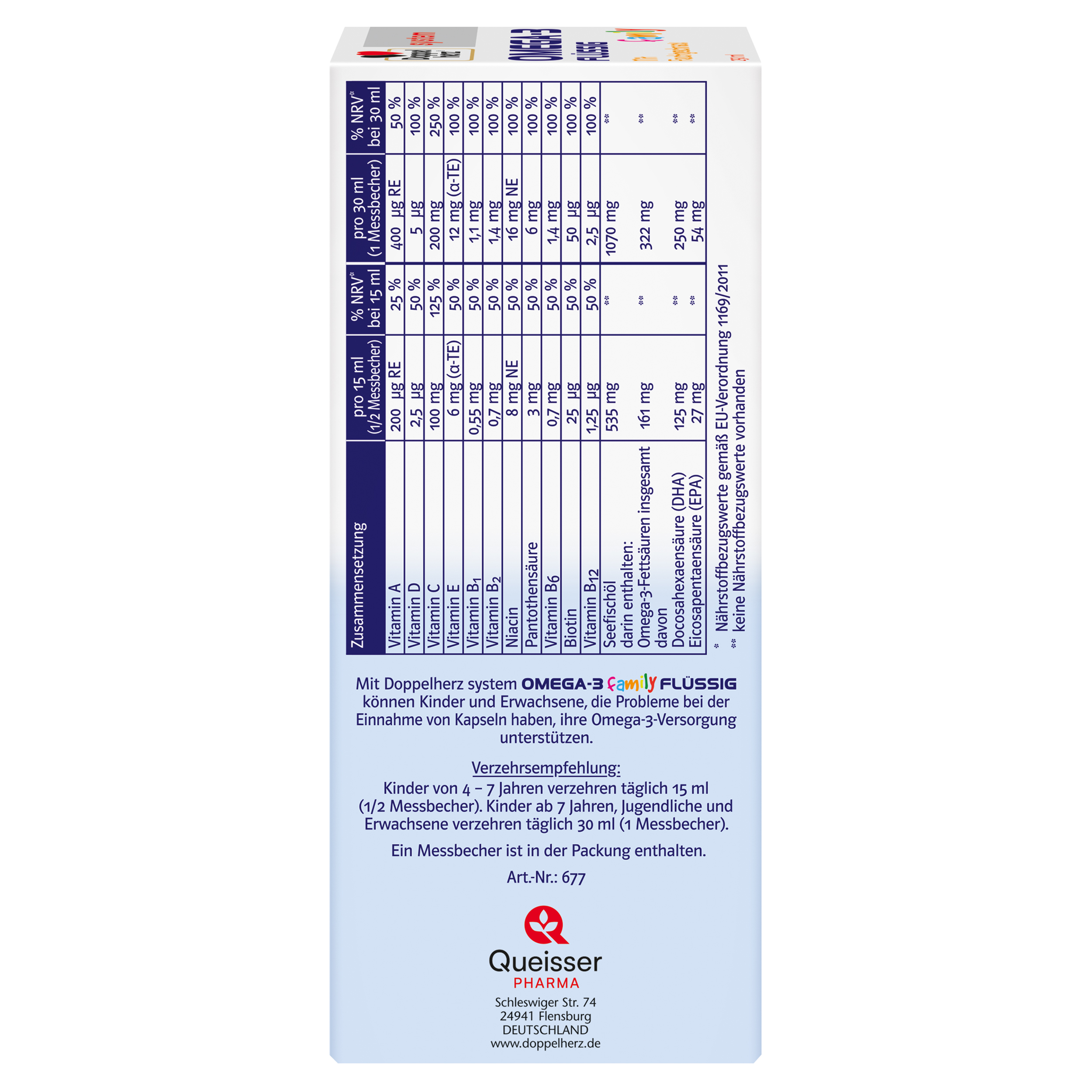 Doppelherz system OMEGA-3 FLÜSSIG family 250 ml Flüssigkeit zum Einnehmen