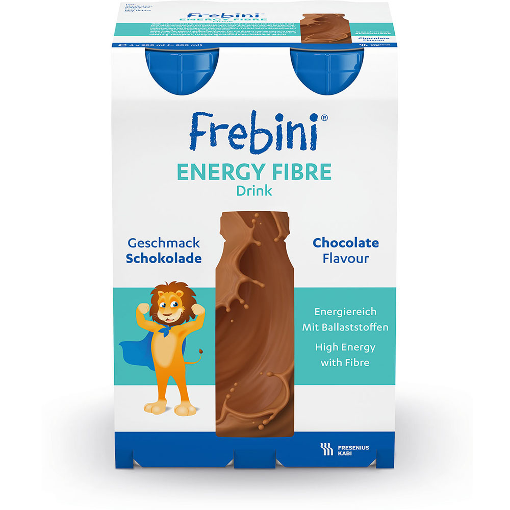 Frebini Energy Fibre Trinknahrung Schokolade 6X4X200 ml Flüssigkeit