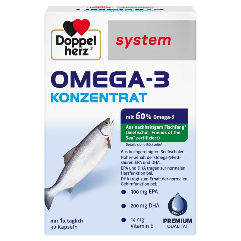 Doppelherz system OMEGA-3 KONZENTRAT 30 St Kapseln