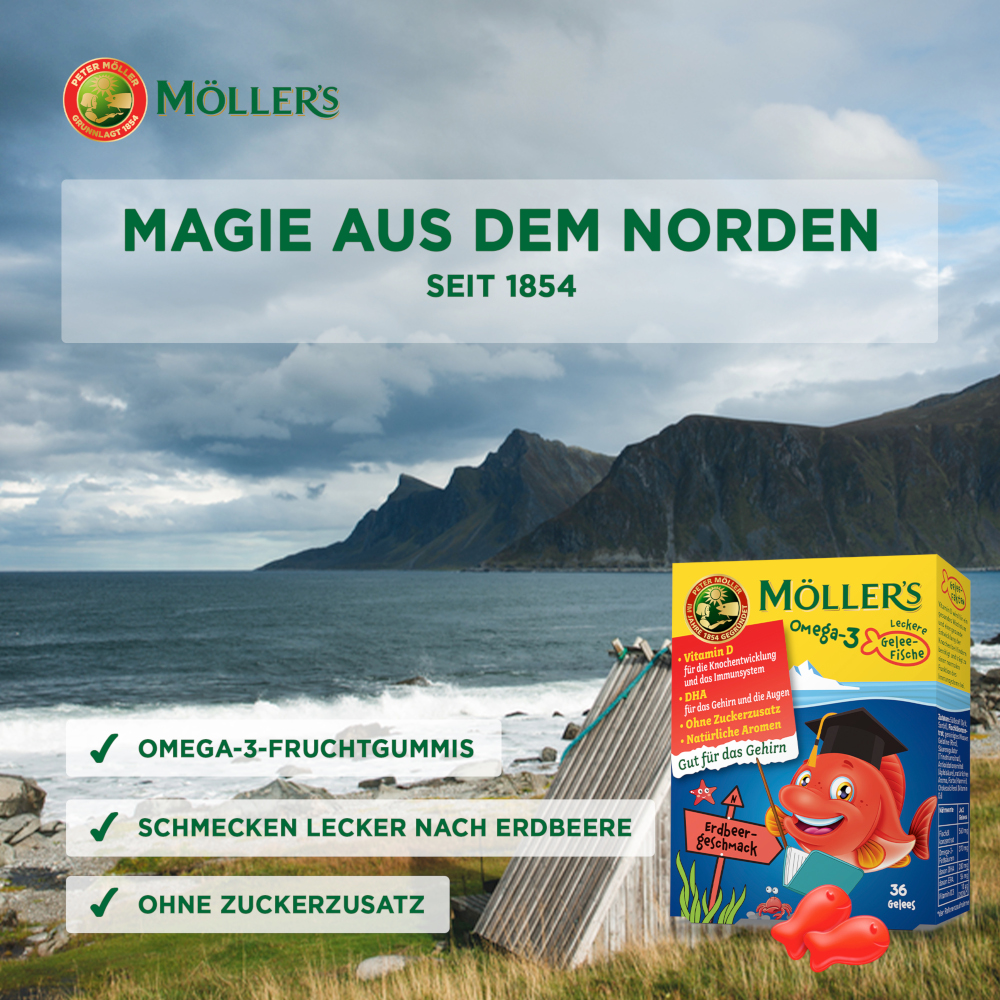 MÖLLER´s Omega-3 Gelee-Fische 36 St Kautabletten