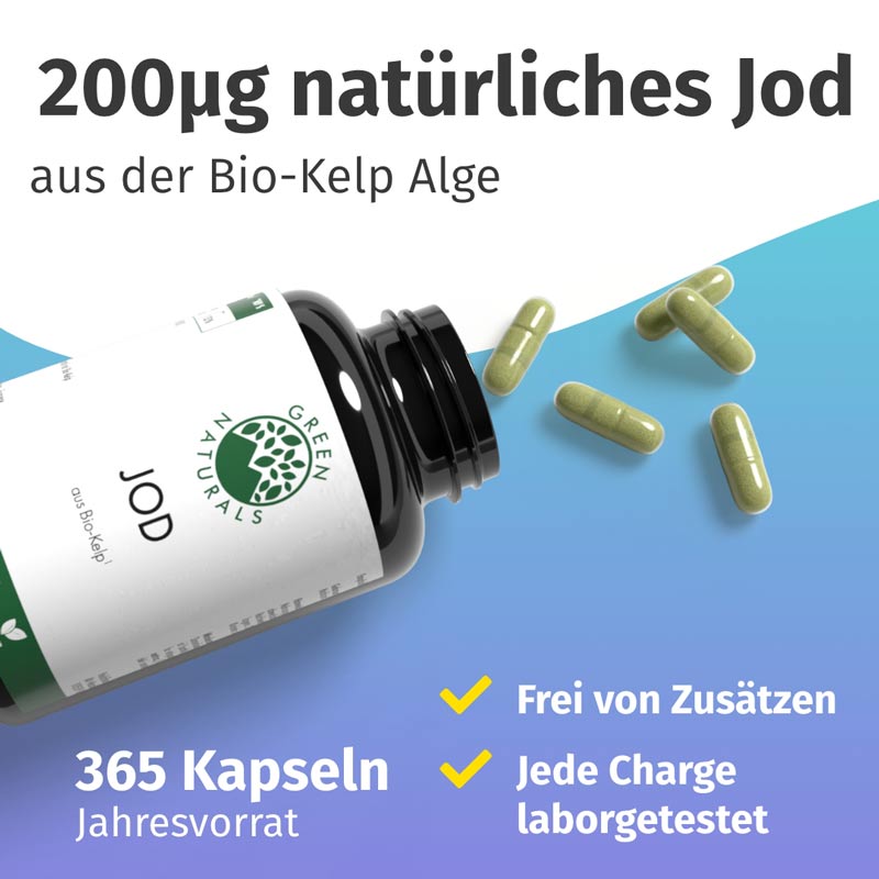 GREEN NATURALS JOD  365 St Kapseln