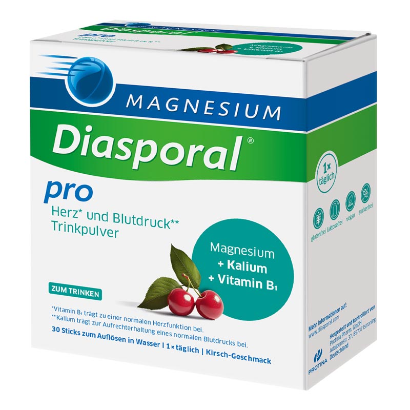 MAGNESIUM Diasporal pro Herz und Blutdruck Trinkpulver 30 St Pulver