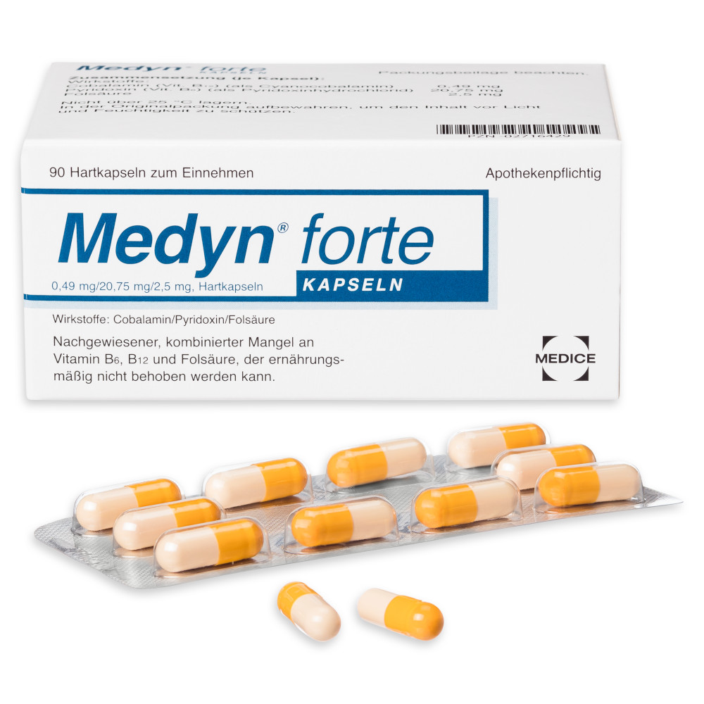 Medyn forte 90 bei Erschöpfung durch Vitamin-Mangel 90 St Hartkapseln