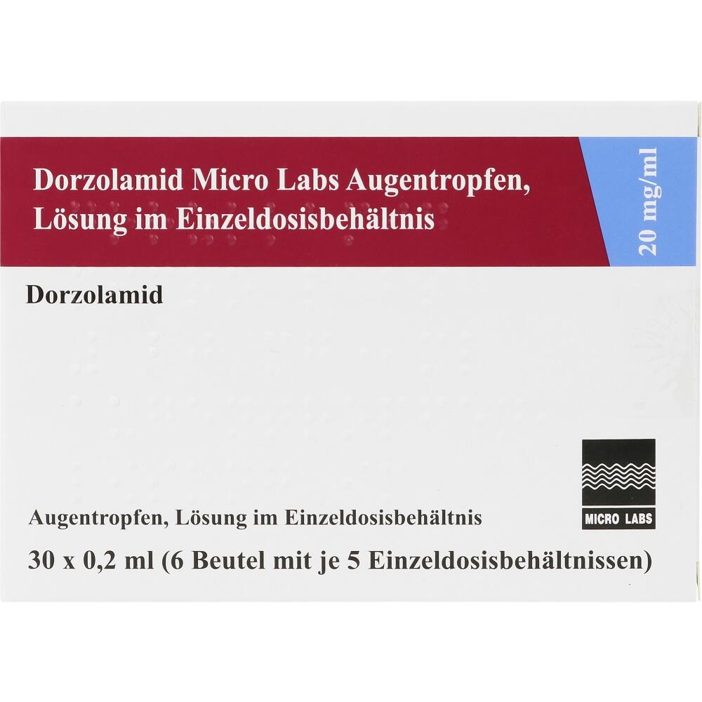Dorzolamid Micro Labs 20 mg / ml 30X0.2 ml Augentropfen