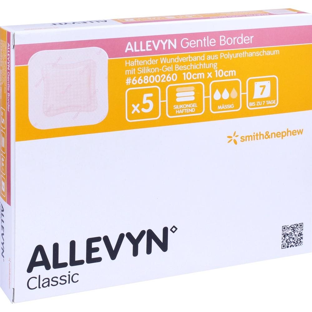ALLEVYN Gentle Border 10x10 cm Schaumverb. 5 St Verband