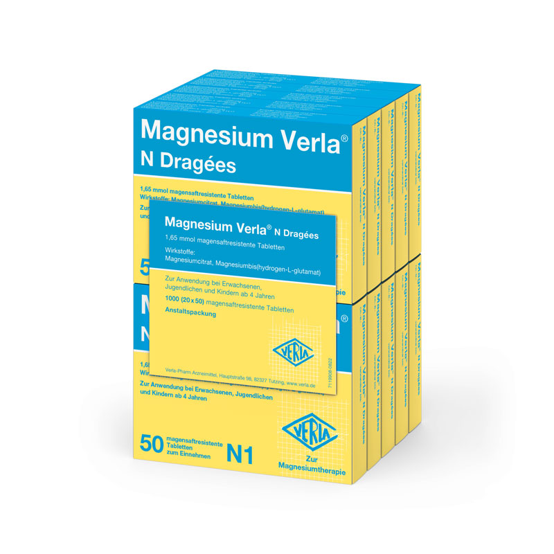 Magnesium Verla N Dragees 20X50 St Tabletten magensaftresistent