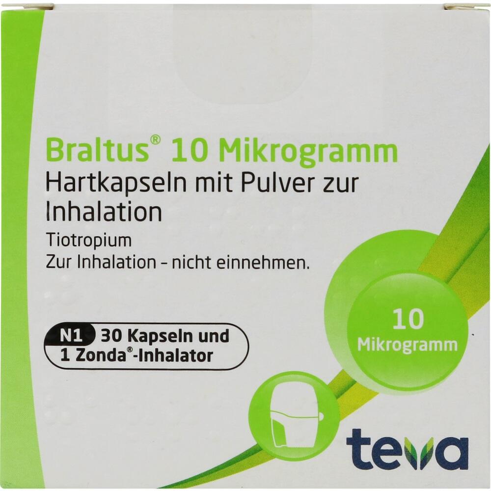 Braltus 10 Mikrogramm + Inhalator 30 St Hartkapseln mit Pulver zur Inhalation