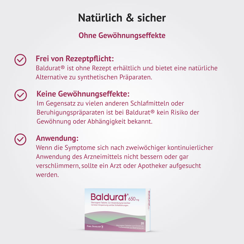 Baldurat bei Schlafstörungen 20er 20 St Filmtabletten