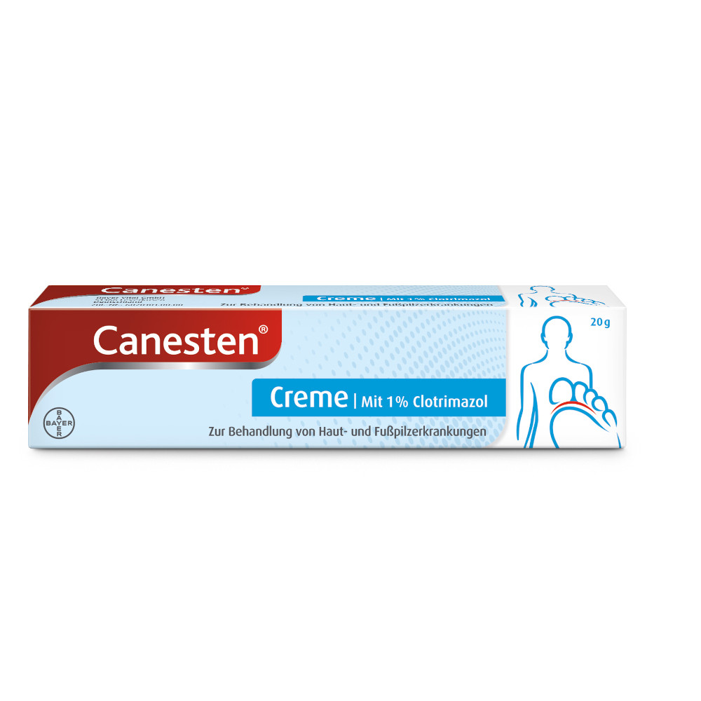 Canesten gegen Pilzerkrankungen an Haut & Füßen 20 g Creme