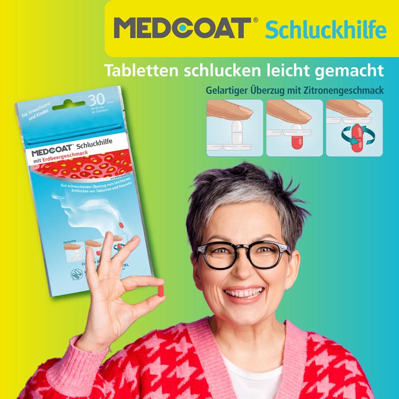MEDCOAT Schluckhilfe Erdbeere 30 St Gel