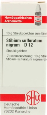 STIBIUM SULFURATUM NIGRUM D 12 Globuli 10 g Globuli