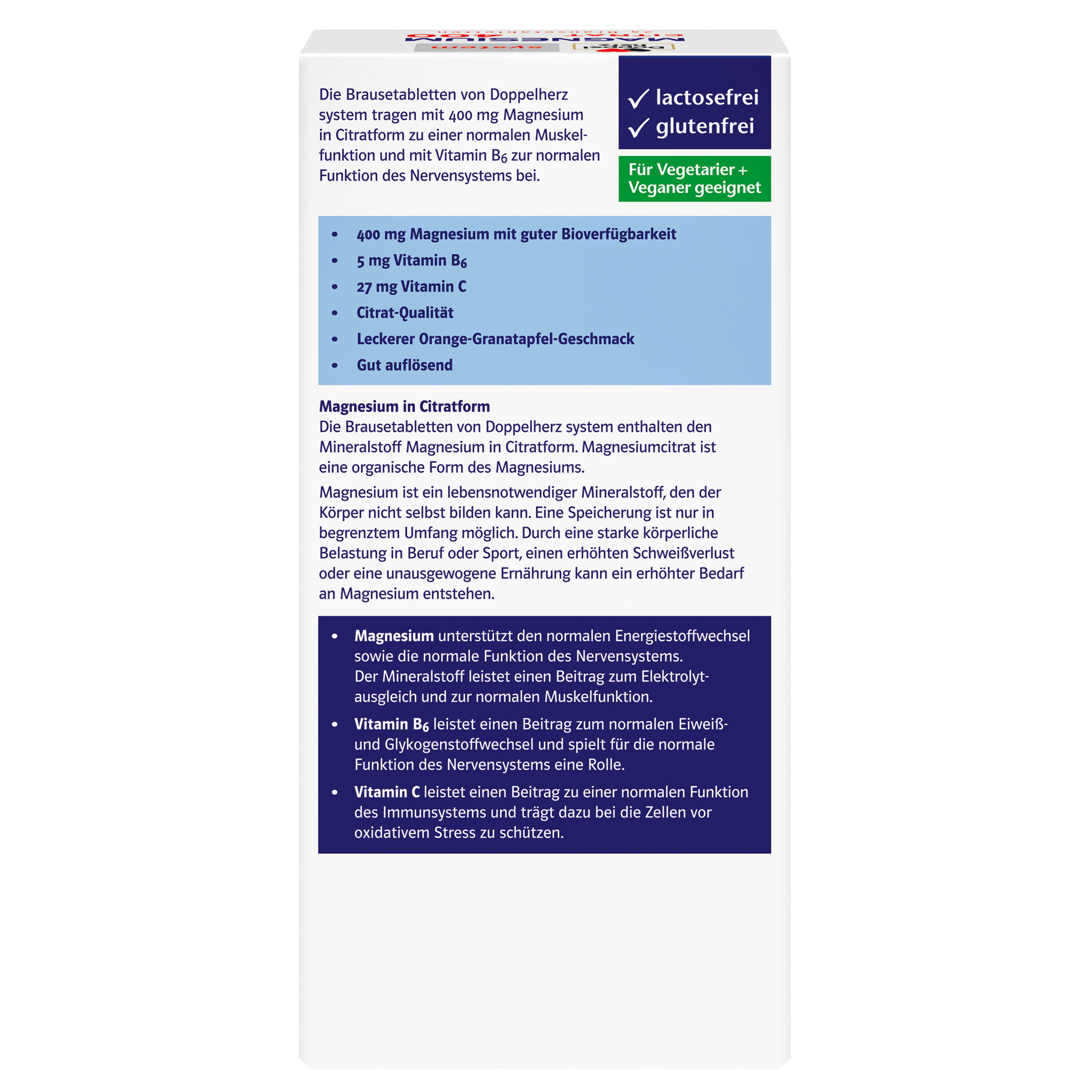 Doppelherz system MAGNESIUM CITRAT 400  24 St Brausetabletten
