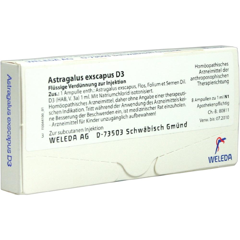 WELEDA ASTRAGALUS EXSCAPUS D 3 Ampullen 8X1 ml Ampullen