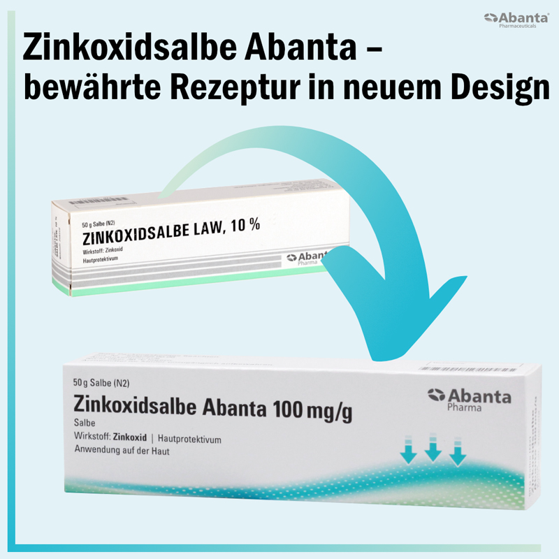 Zinkoxidsalbe Abanta 100 mg/g 50 g Salbe