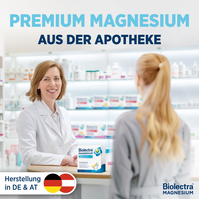 Biolectra MAGNESIUM 243mg FORTE Zitrone 40 St Brausetabletten