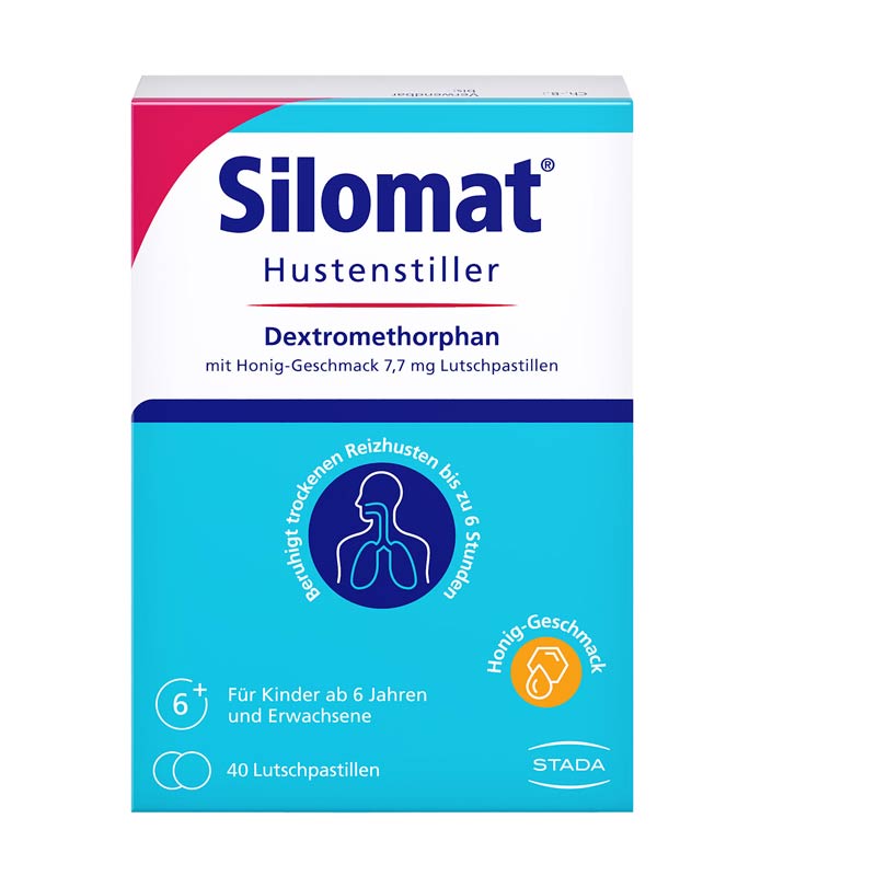 Silomat Hustenstiller Dextromethorphan Honig 40 St Lutschpastillen