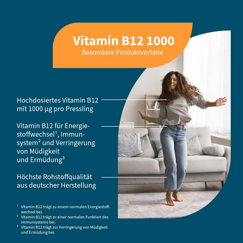 NatuGena Vitamin B12 1000 180 St Presslinge