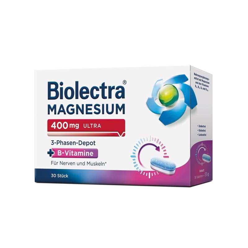 Biolectra MAGNESIUM 400 mg ultra 3-Phasen-Depot 30 St Tabletten