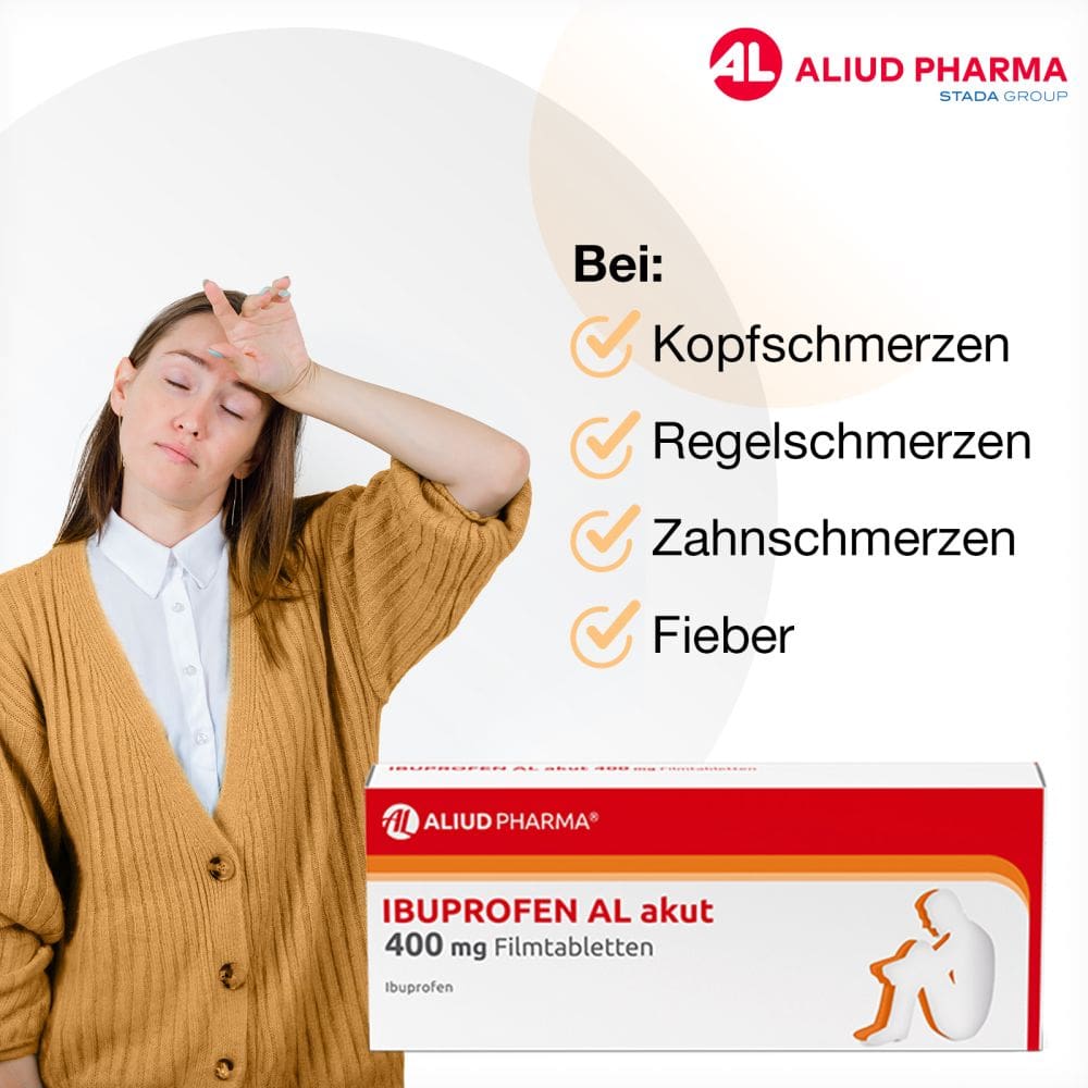 Ibuprofen AL akut 400 mg Filmtabletten bei akuten Schmerzen