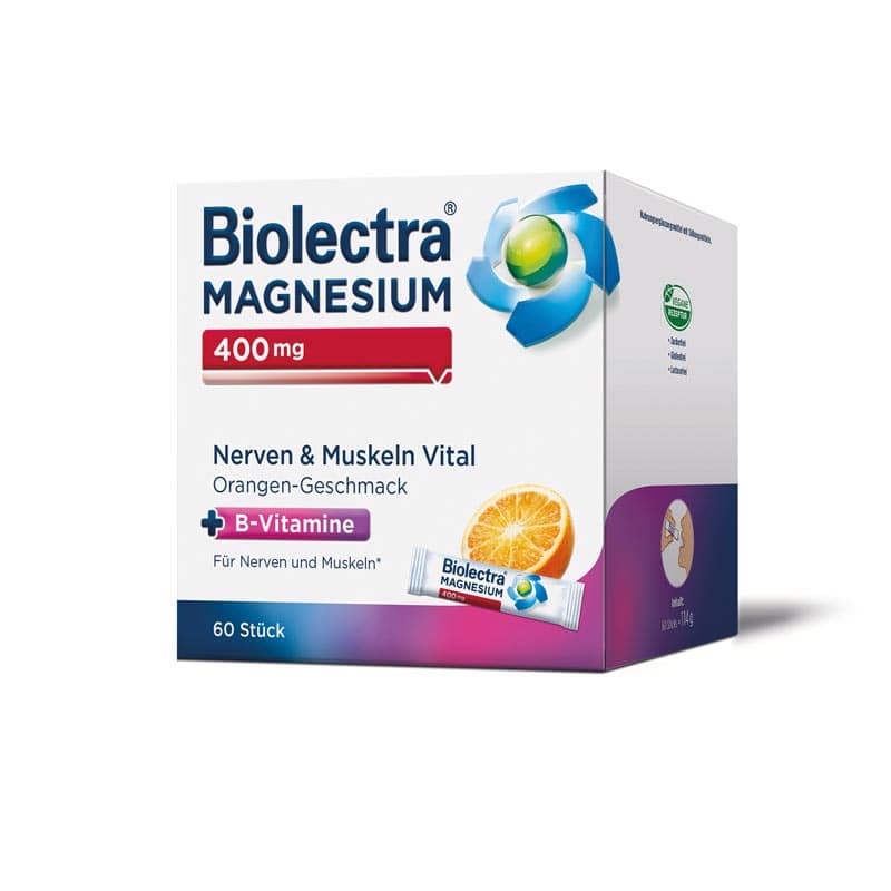 Biolectra MAGNESIUM 400 mg Nerven & Muskeln Vital Orange 60 St Pellets