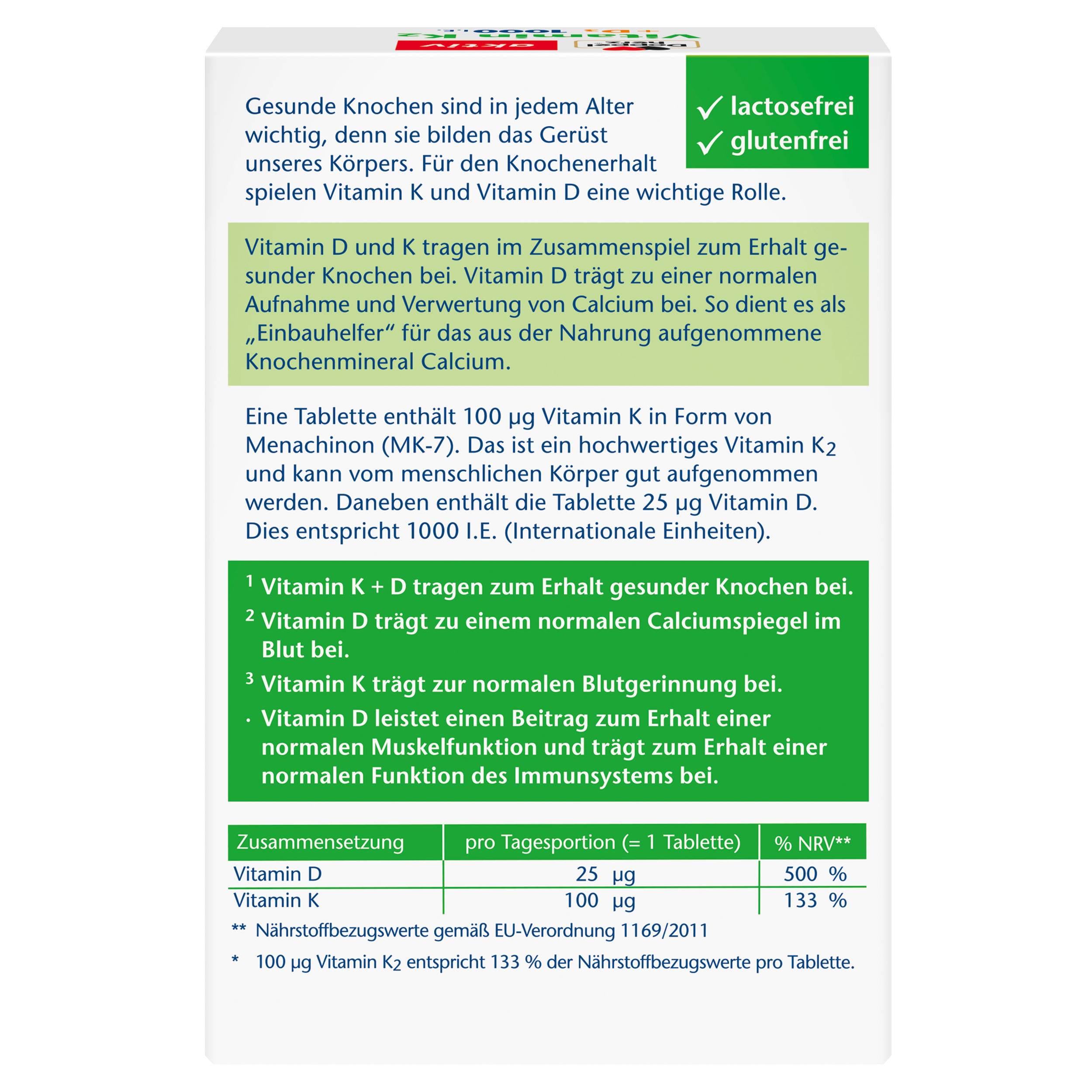Doppelherz aktiv Vitamin K2+D3 1000 I.E. 120 St Tabletten
