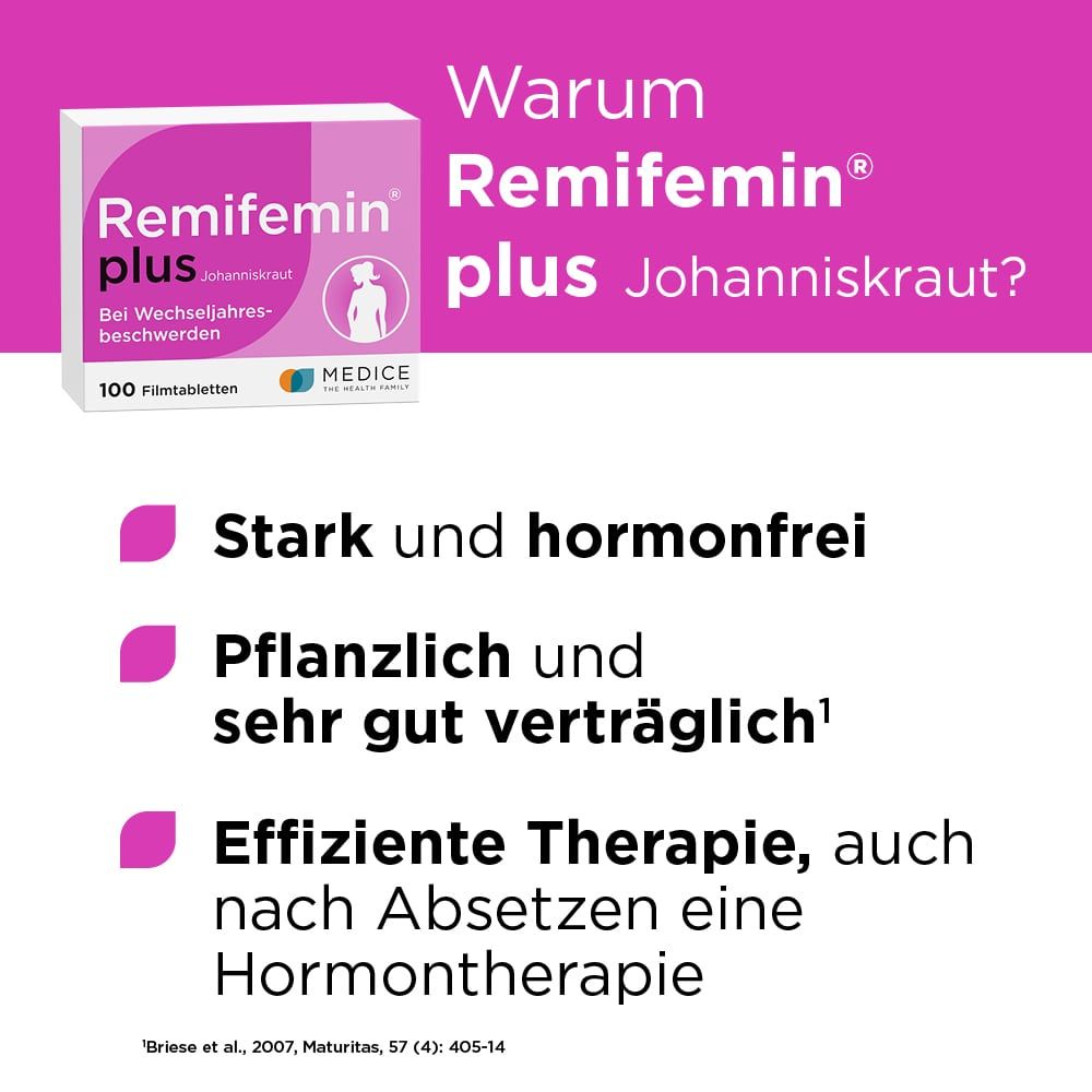 Remifemin plus Johanniskraut 100 St Filmtabletten