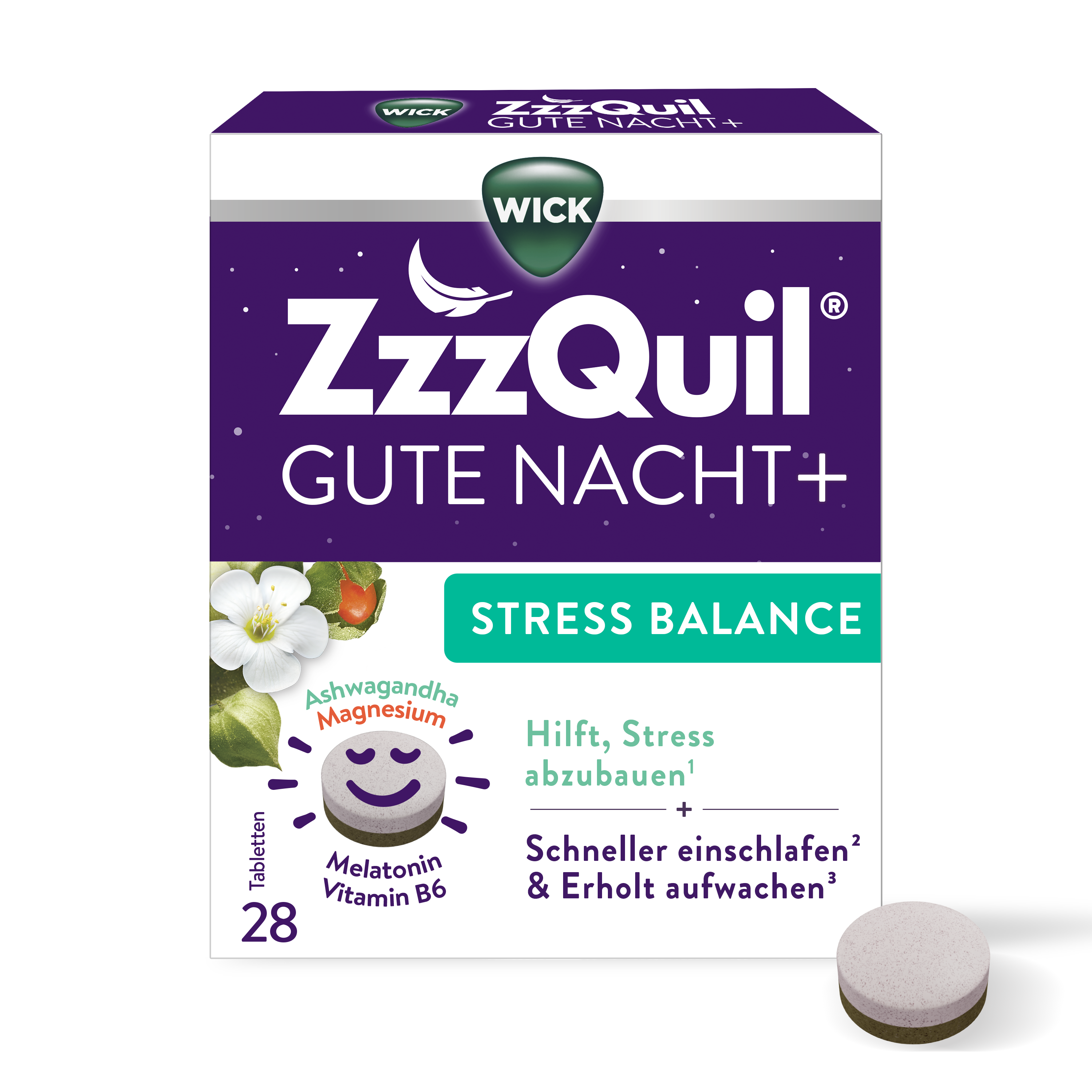 WICK ZzzQuil GUTE NACHT+  STRESS BALANCE 28 St Tabletten