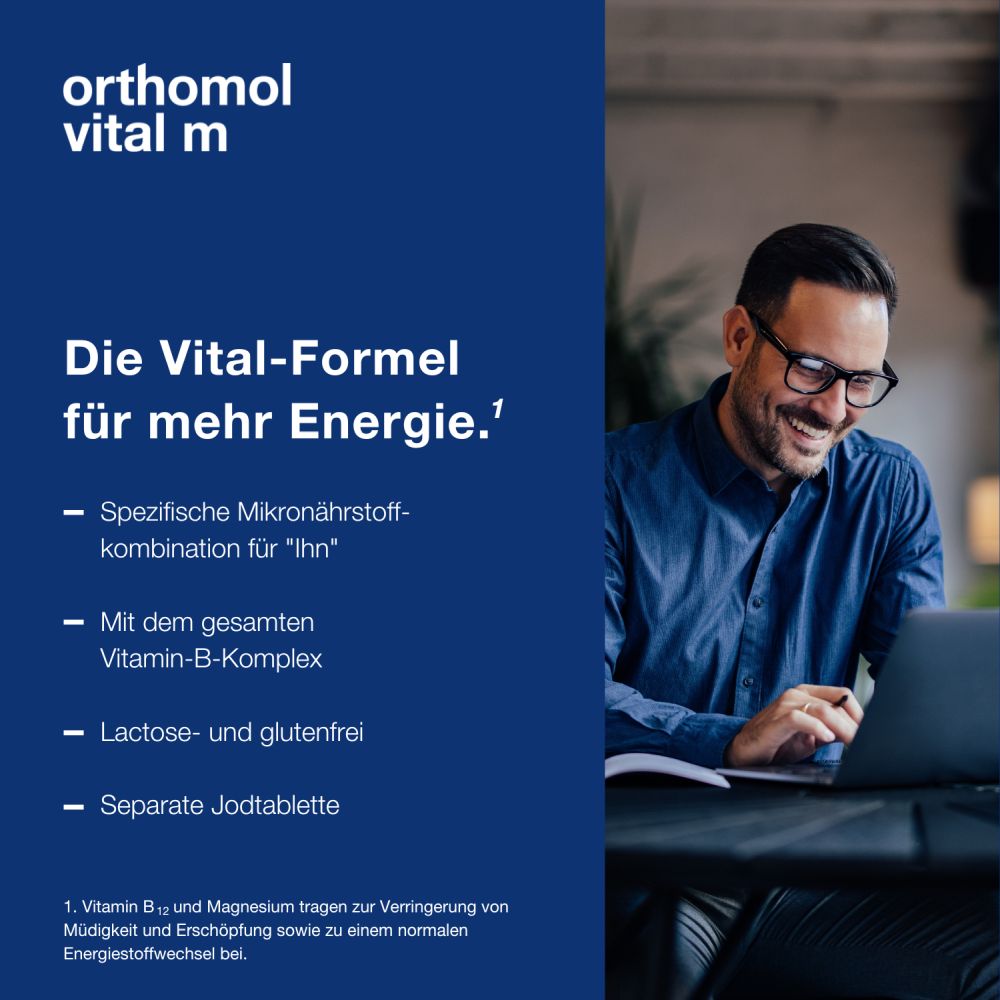 orthomol vital m - Mikronährstoffe mit B-Vitaminen, Omega-3 und Magnesium - Granulat