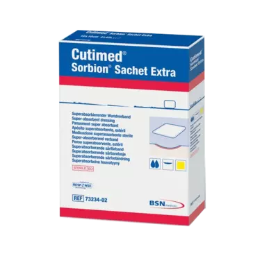 SORBION Cutimed Sachet Extra Wundaufl.10x20 cm 5 St Pflaster