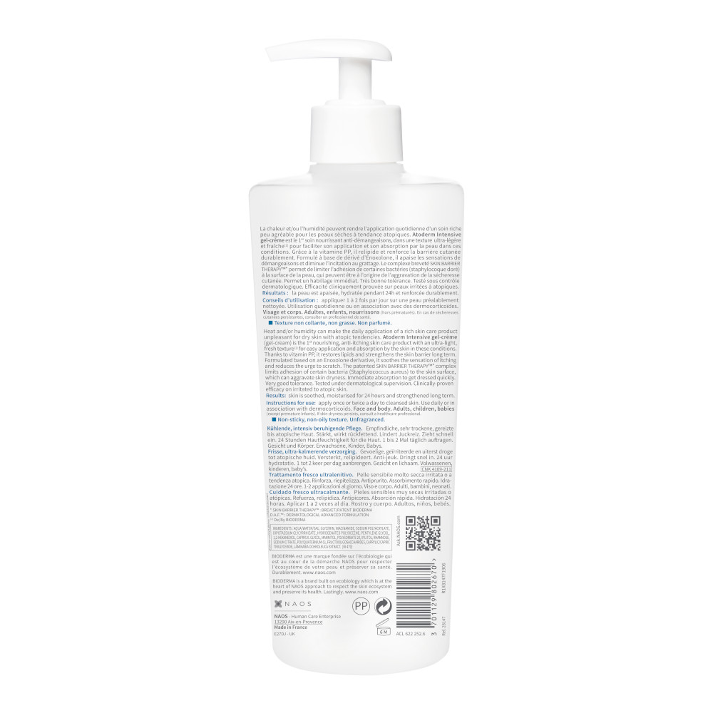 BIODERMA Atoderm Intensive gel-crème  500 ml Gel