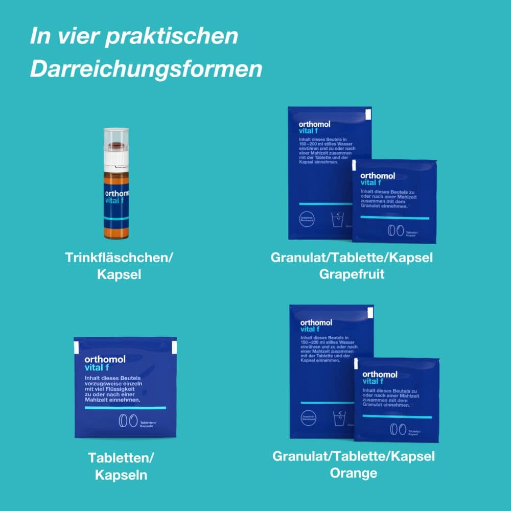 orthomol vital f - Mikronährstoffe mit B-Vitaminen, Omega-3 und Magnesium - Granulat