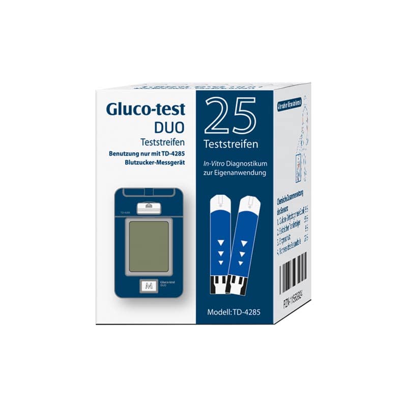 GLUCO TEST DUO Teststreifen 25 St Teststreifen