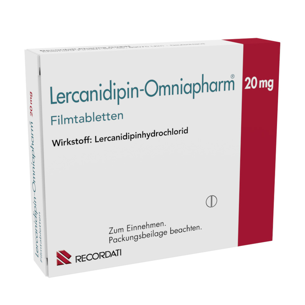 Lercanidipin-Omniapharm 20mg 50 St Filmtabletten