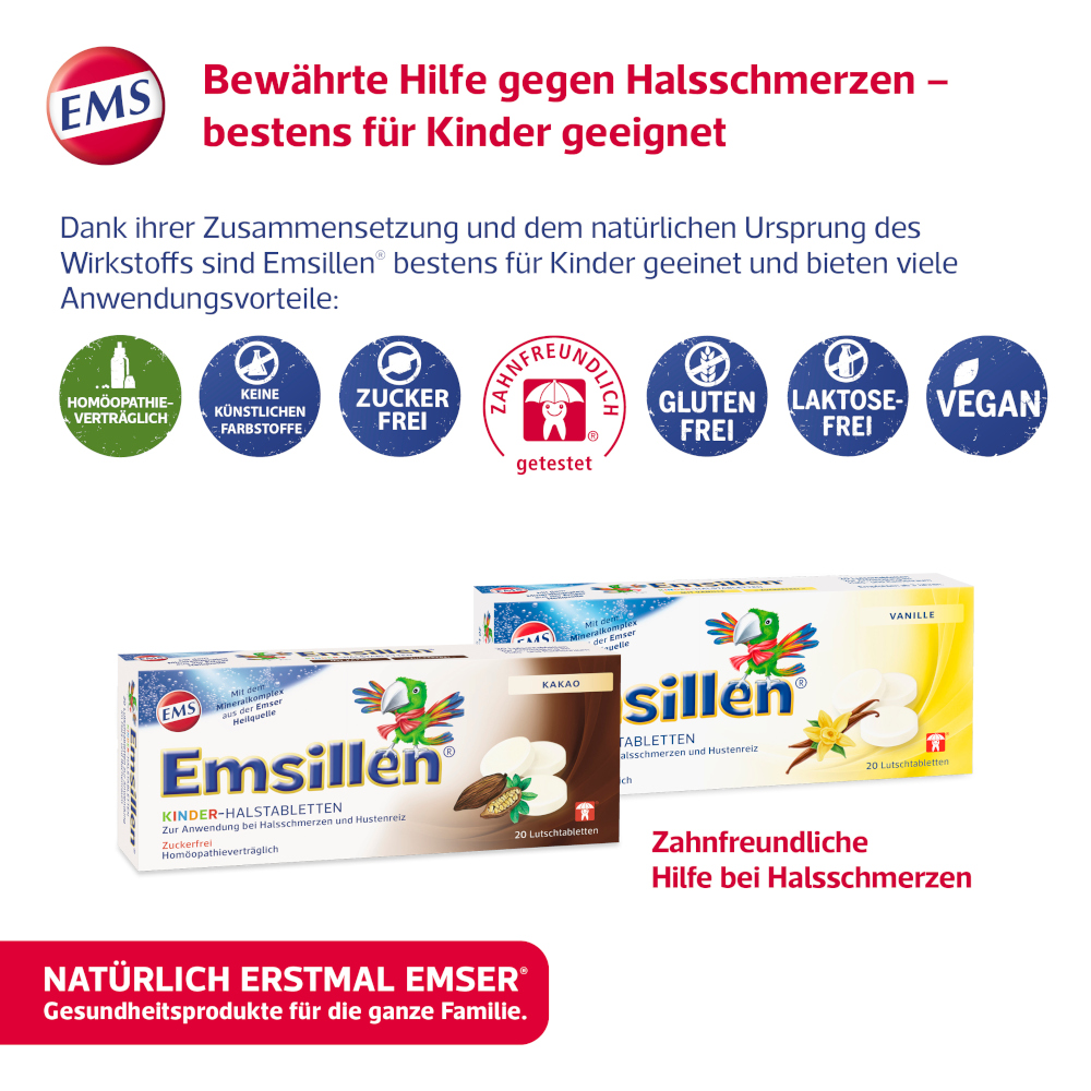 Emsillen KINDER Vanille 20 St Lutschtabletten