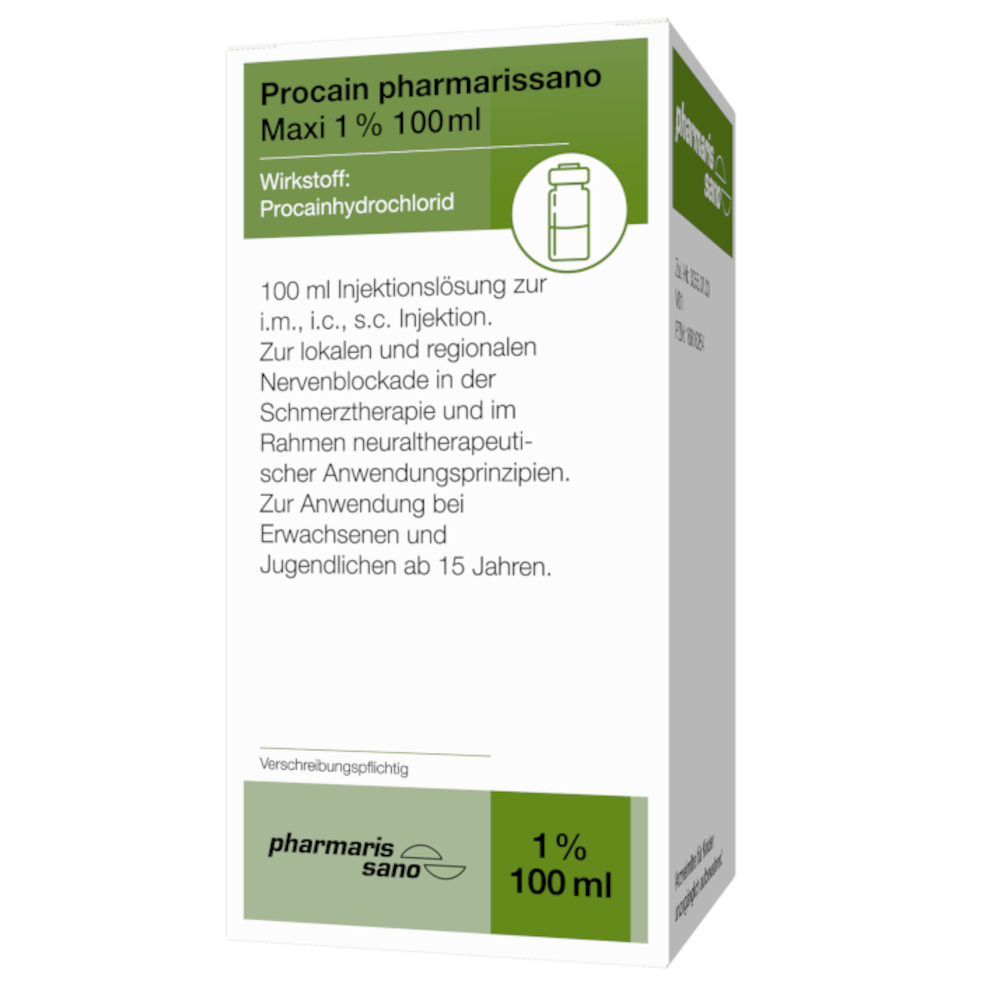 Procain pharmarissano Maxi 1% 100ml 100 ml Injektionslösung