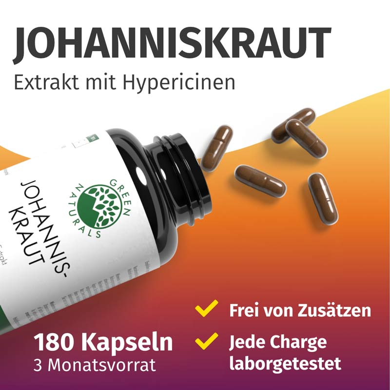 GREEN NATURALS JOHANNISKRAUT 180 St Kapseln