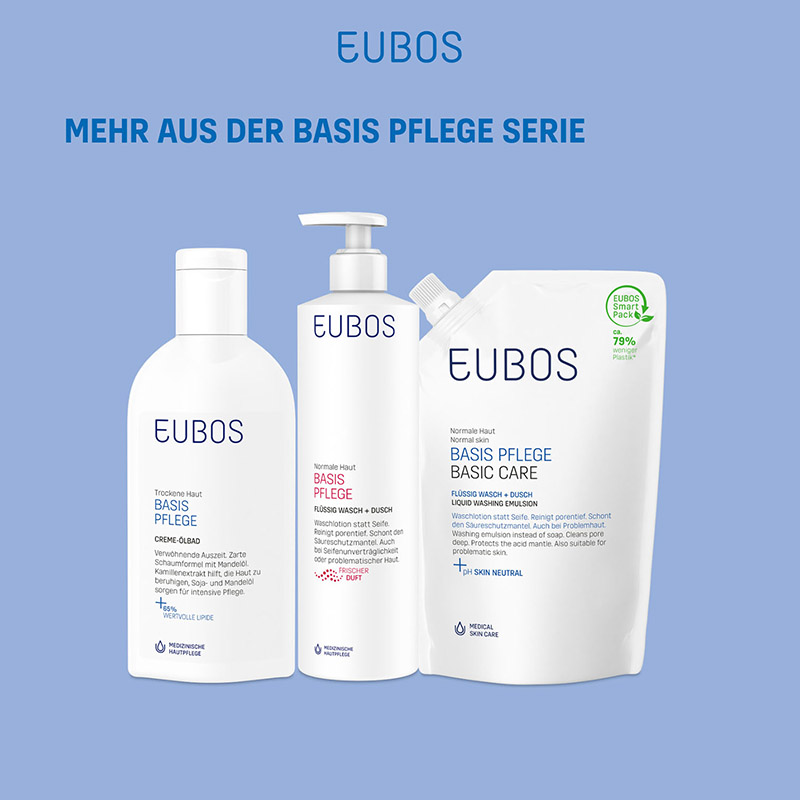 EUBOS MED BASISPFLEGE CREME ÖLBAD Nachfüllbeutel 400 ml Bad