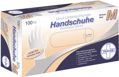 HANDSCHUHE Einmal Vinyl puderfrei M 100 St Handschuhe