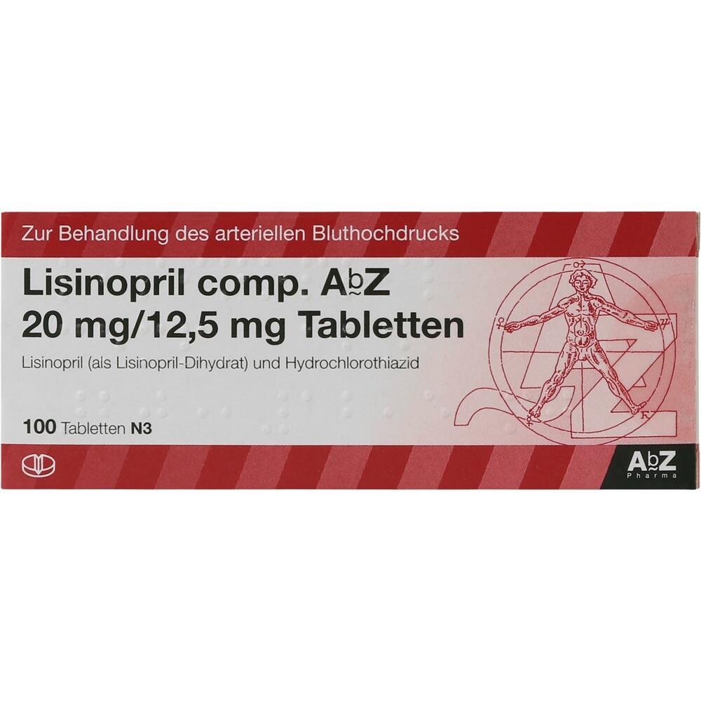 Lisinopril comp. AbZ 20mg/12,5mg 100 St Tabletten