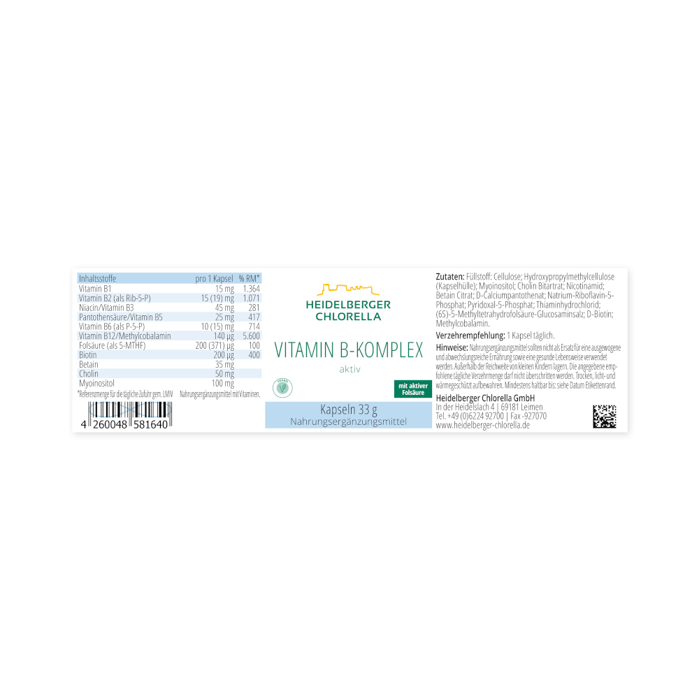 Vitamin B Komplex Aktiv Kapseln  60 St Kapseln