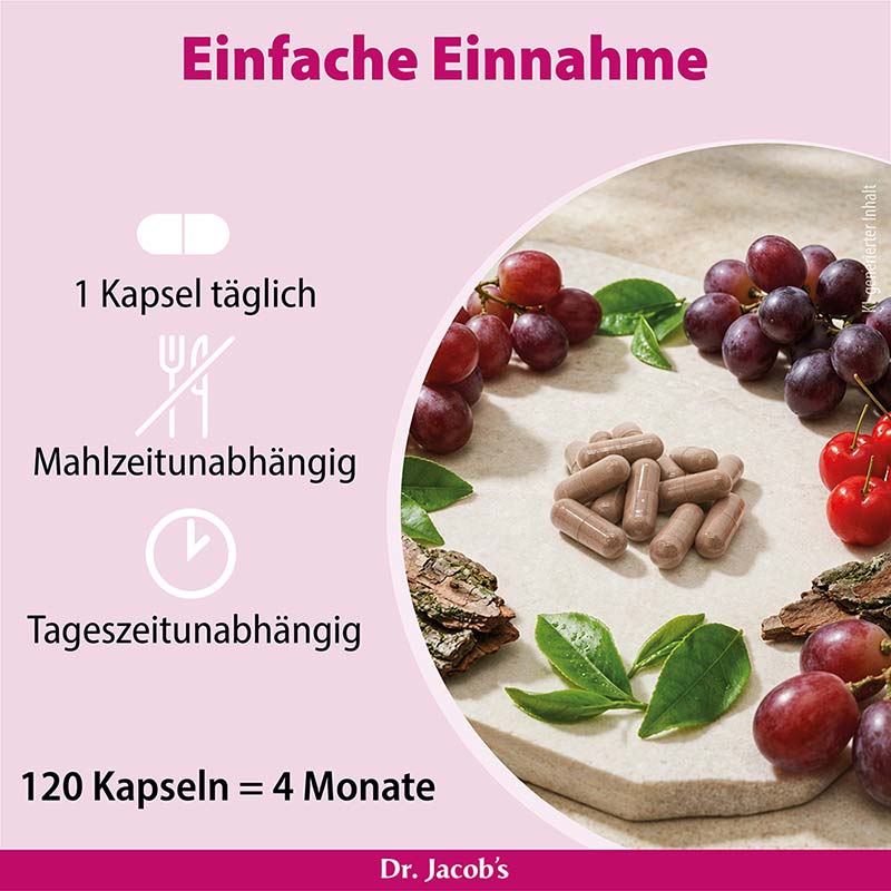 Dr. Jacob's OPC Synergie Traubenkernextrakt mit Acerola