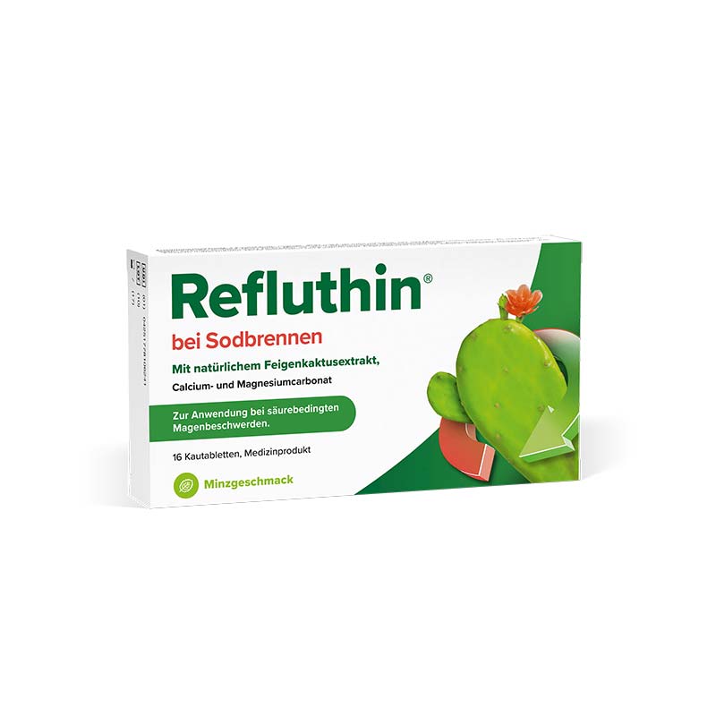 Refluthin bei Sodbrennen Minzgeschmack 16 St Kautabletten