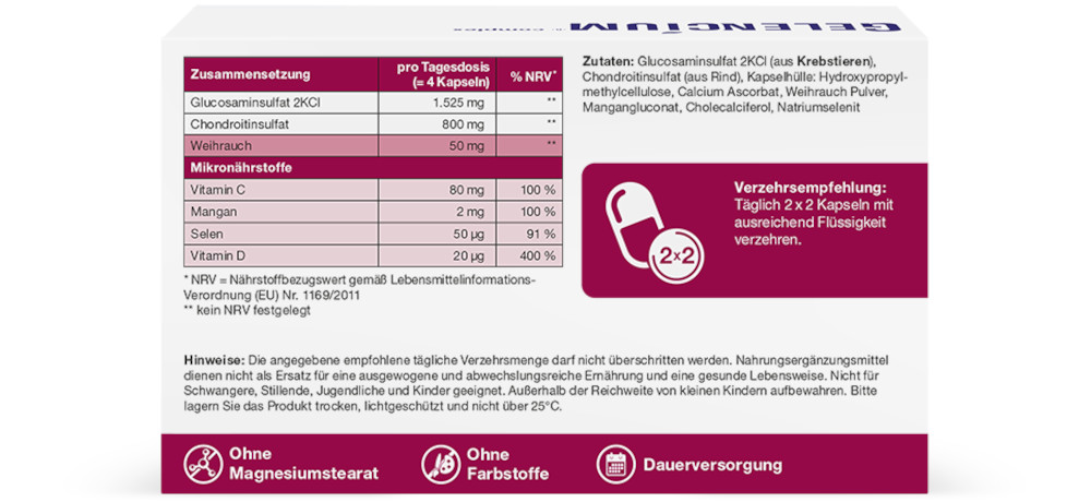 GELENCIUM Glucosamin Chondroitin 120 St Kapseln