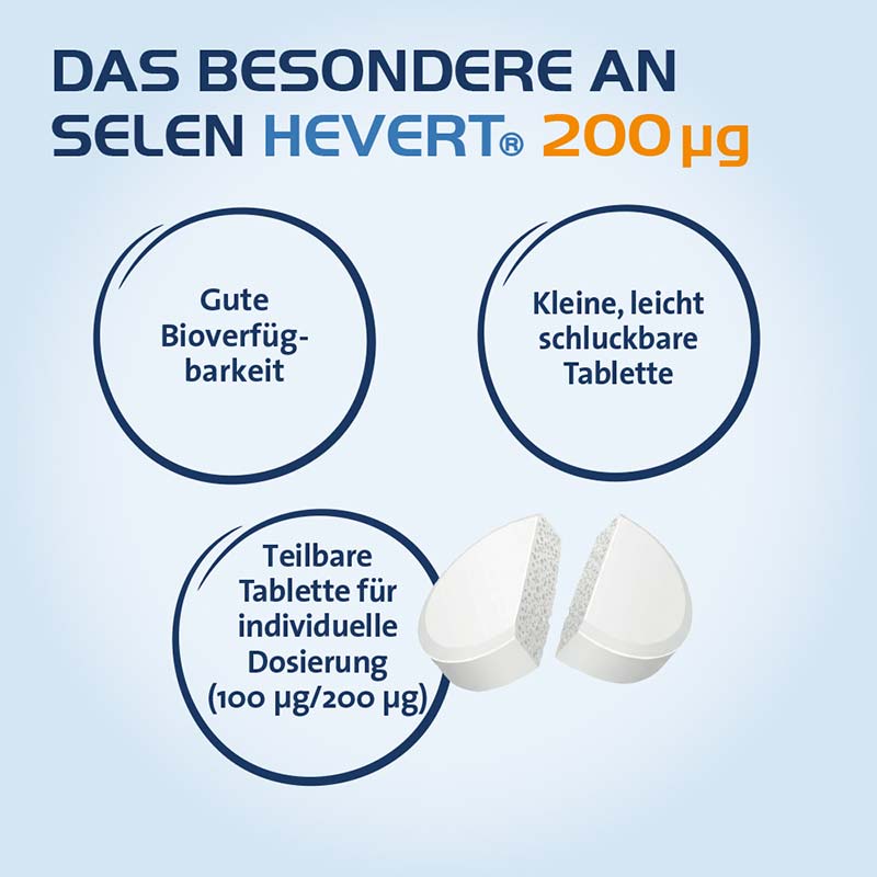 SELEN HEVERT 200 Mikrogramm 100 St Tabletten