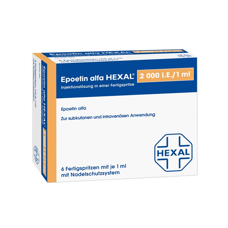 Epoetin alfa HEXAL 2000 I.E./1 ml 6X1 ml Fertigspritzen
