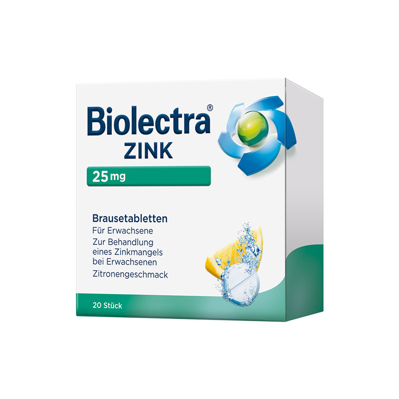 Biolectra ZINK 25mg 20 St Brausetabletten