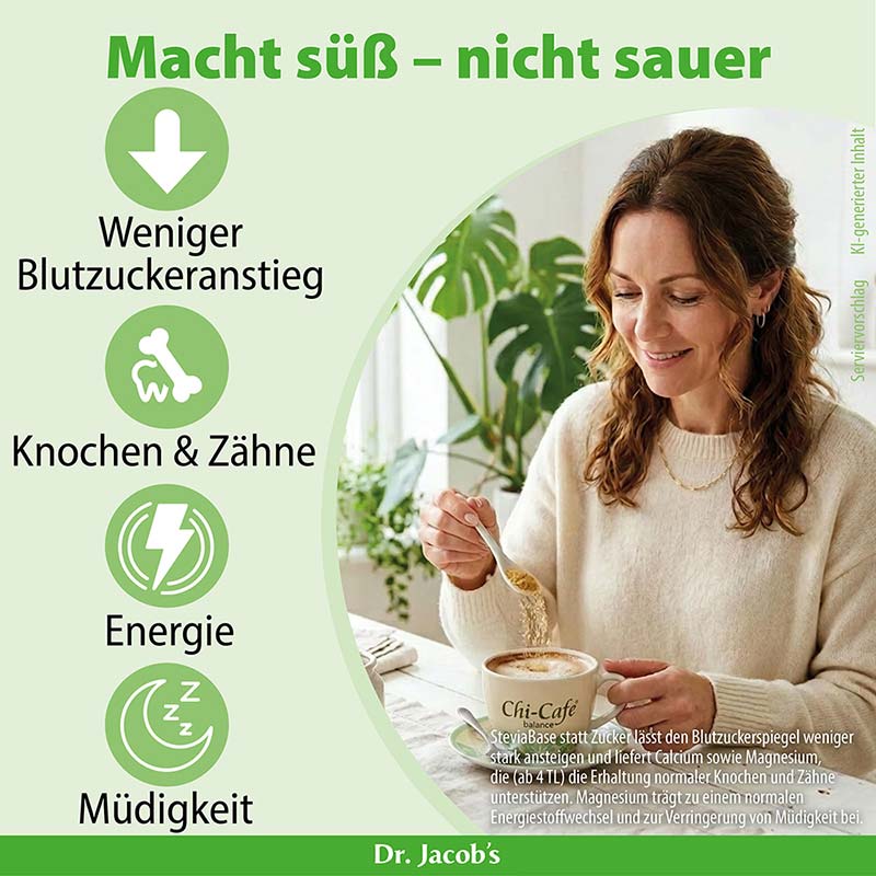 Dr. Jacob's SteviaBase Zuckerersatz Erythrit Xylit Stevia