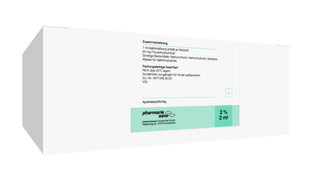 Procain pharmarissano Ampulle 2% Injektionslös. 200X2 ml Injektionslösung
