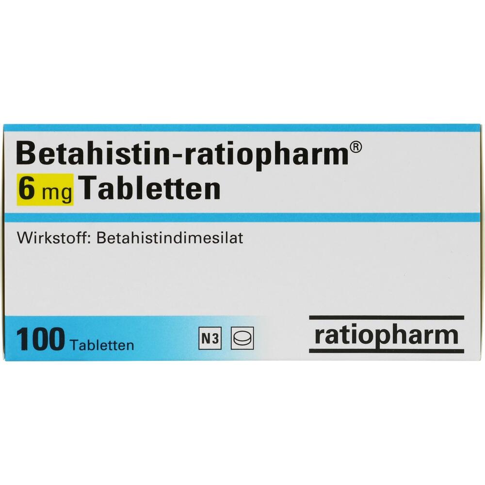 Betahistin-ratiopharm 6mg 100 St Tabletten