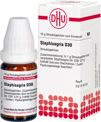 STAPHISAGRIA D 30 Globuli 10 g Globuli